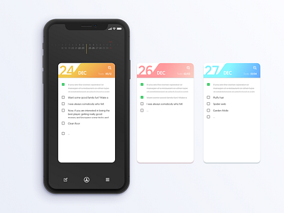 Todo app app application callendar dayly gradien note todo work