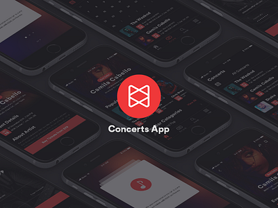 Concerts App artist concert event feed ios iphone music post search social ui ux