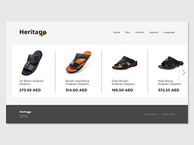 E-commerce Website (Concept) adobe xd adobexd arab arabic black design e commerce e commerce design e commerce shop e commerce website fashion flat heritage shoe shop slipper slippers traditional ui ux