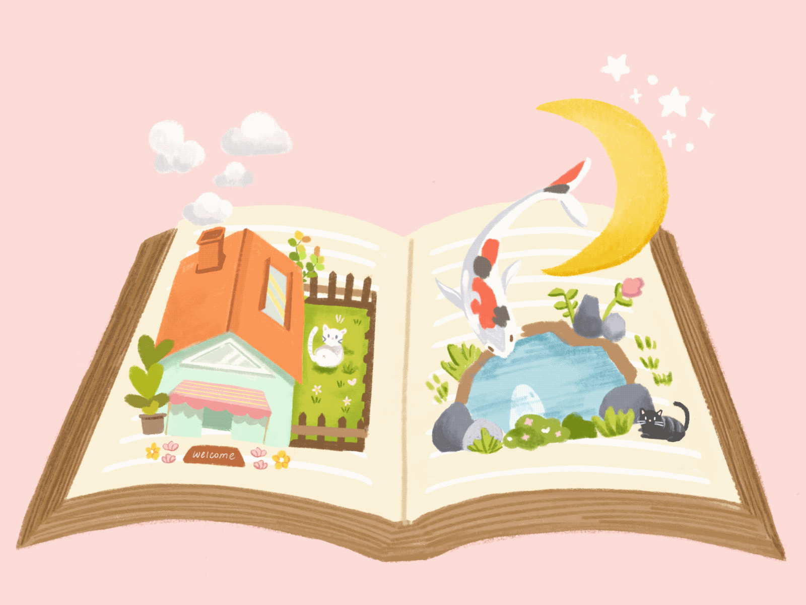Grab a cuppa and dive into this book with me by amy on Dribbble