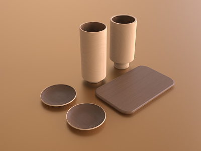 Natura - Product design 3d 3dmodeling ceramics clay productdaily productdesign rendering renders wood