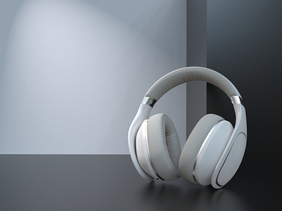 Headphone 3d artist 3drendering concept design industrialdesign minimal productrender rendering