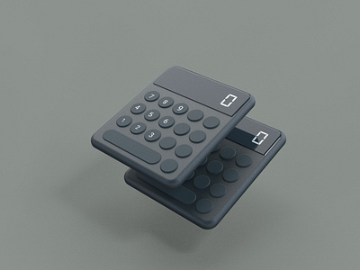Calculator 3dmodeling concept design industrialdesign minimal product design rendering