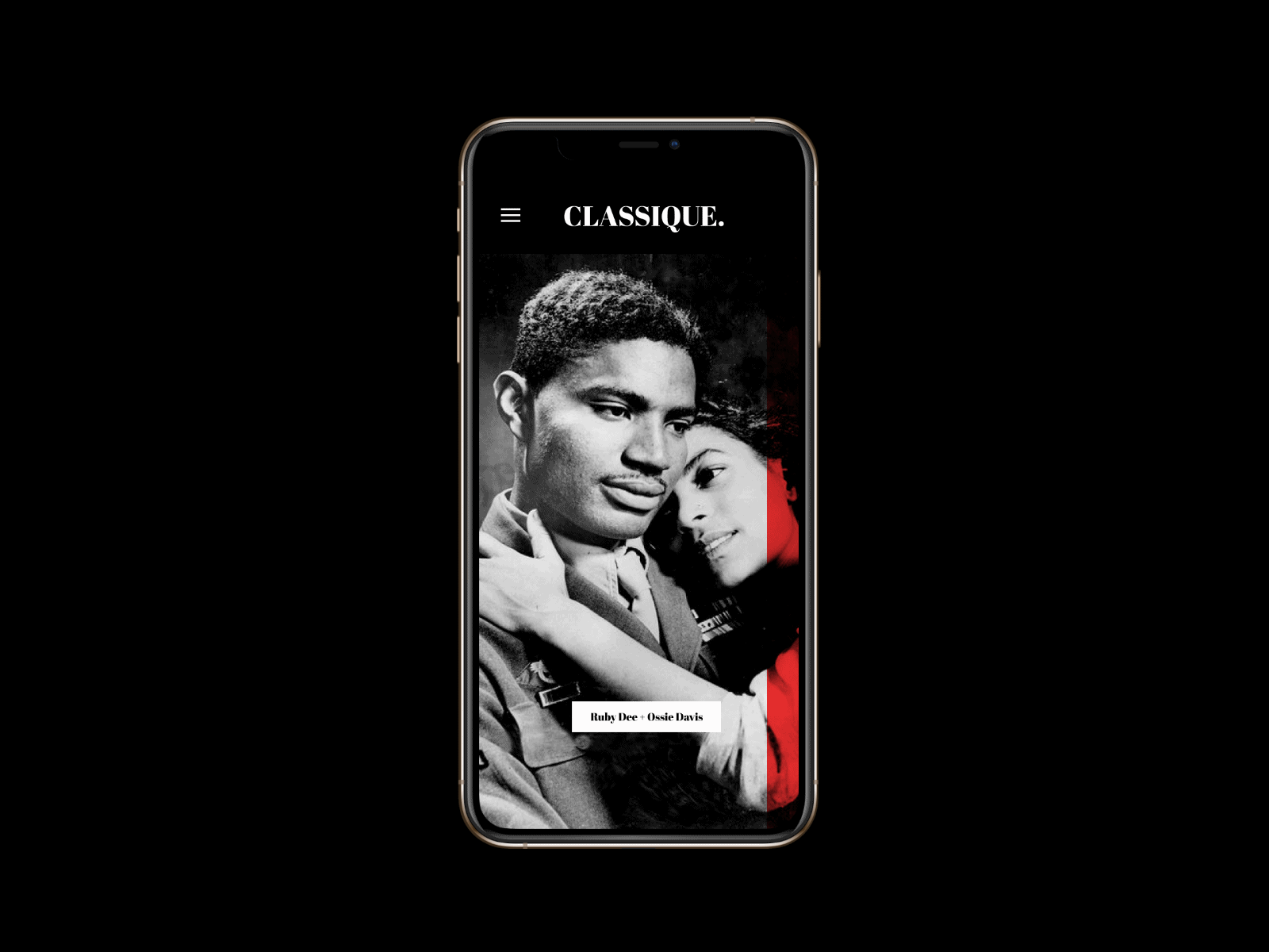 Classique. black and gold black and white black lives matter figma gold iphonex mock up ui