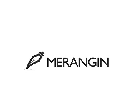 Merangin news paper logo logo design logos logotype pen