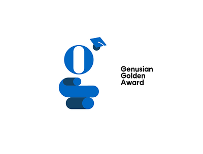 Genusian Golden Award blue branding design g graphic design illustration logo logo design logo designer logotype monogram nusa putra