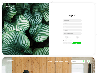 Creativy crative graphic design green ui ui design ux web