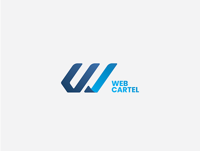 Web Cartel Logo blue gradient graphic design logo logo design logo designer minimalistic modern monogram web