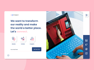Connect landing web page