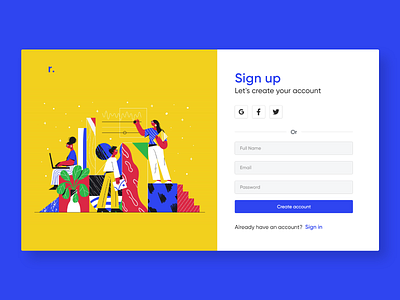 Sign up page - DailyUI#01