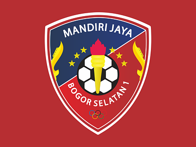 Mandiri Jaya Football Club Logo design emblem football football club football logo logo soccer club soccer logo