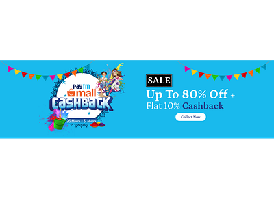 CREATIVE PAYTM BANNER FOR HOLI SALE