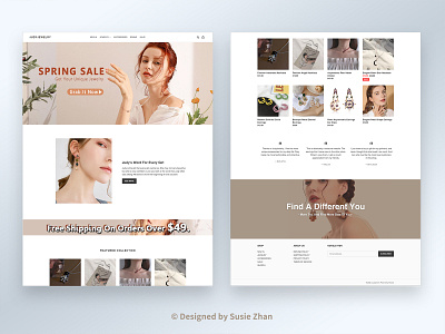 Web Design | Branding Jewelry ecommerce design photoshop shopify ui design visual design web design web ui website design
