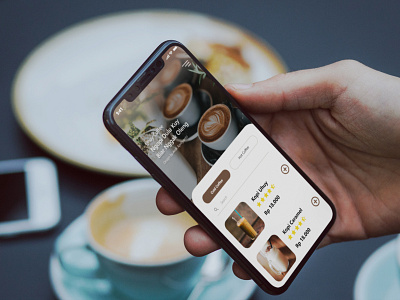 Coffee Shop Mockup app ui