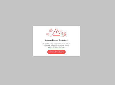 popup alert covid-19 design popup typography ui