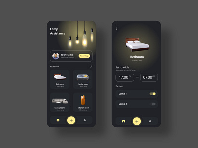 lamp assistance app app design ui