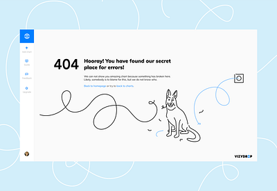 Vizydrop Dog 404 illustration website