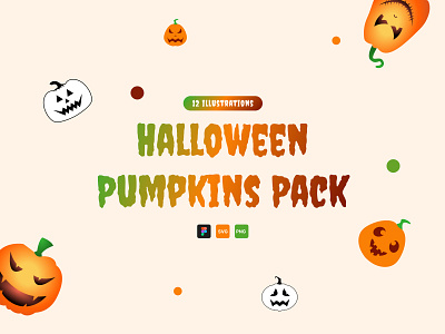 Halloween Pumpkins Illustration Pack 🎃