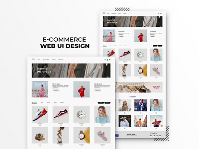 E-Commerce Website UI Design branding design graphic design illustration logo minimal typography ui design ui ux website