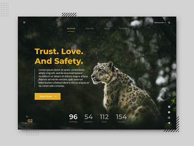 Wildlife Conservation Landing Page UI branding design graphic design illustration logo minimal typography ui design ui ux website