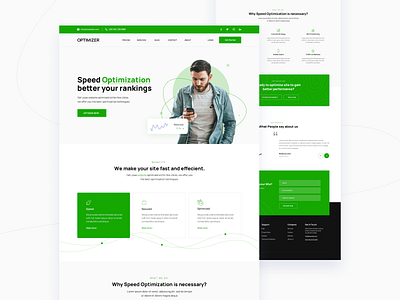 Optimizer landing page ui design web design