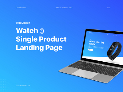 Watch Single Product Landing Page graphic design minimal ui ui design web