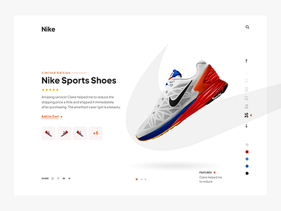 Nike Sports Shoes branding graphic design illustration minimal ui design