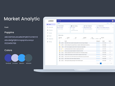 Market Analytic analytics crawl dashboard news nlp task management text summarization ui ui design ui kit ux ux design