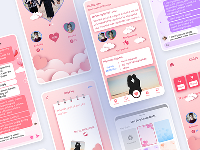 Likiss - Memories of Love app couple mobile app ui