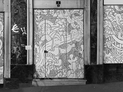 Athens street doodles shot blackandwhite character creative creature doodle doodling illustration illustrator street art streetart