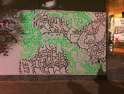 STREET VIBES art athens characters doodles freestyle graffiti illustree lines marker mural nature pattern plant posca sdeviano street street credits streetart stroke wall