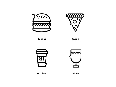 Food icons food icons illustrations
