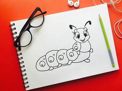 Caterpillar Outline Drawing