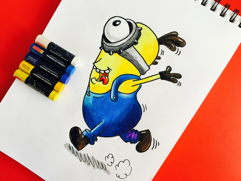 Minions in Oil Pastel Shading by Nandini Thaker on Dribbble