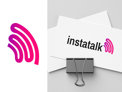 Instatalk Logo art branding drawing flat graphic design icon illustration instatalk logo outline typography ui ux vector web