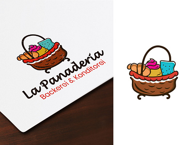 La Panaderia Backerei logo art backery branding drawing flat graphic design icon illustration logodesign logos outline typography ui vector web