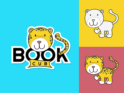 Book Cub Logo branding drawing flat icon illustration logo oil pastel outline ui vector