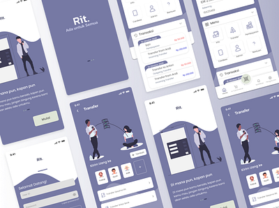 Rit. Mobile Banking design interface minimal mobile bank ui user interface userinterface ux