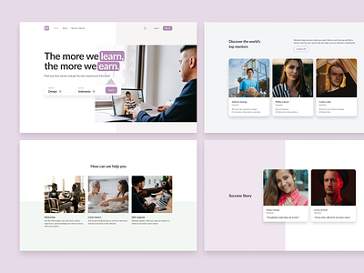 Mentor Landing Page design desktop landing page mentor mentorship simple ui user interface ux