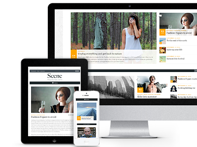 Magazine Template called Scene business design theme ui web website wordpress