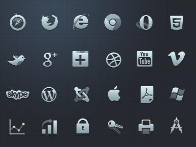 Icon Set Sample app design icon iconography social media