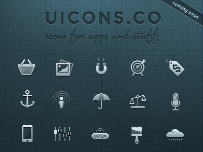 Icon Set Preview 'UICONS' design glyphs icons set shapes ui vector