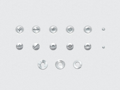 Chrome Screws & Rivets by Kenny Williams on Dribbble