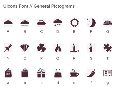 Uicons Fonts Family Sample font glyph icon iconography vector