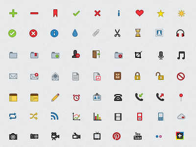 Mini User Interface Icons colour iconography icons ui user interface