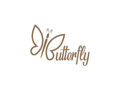 simple luxury butterfly logo design vector