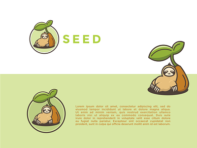 seed character mascot design illustration