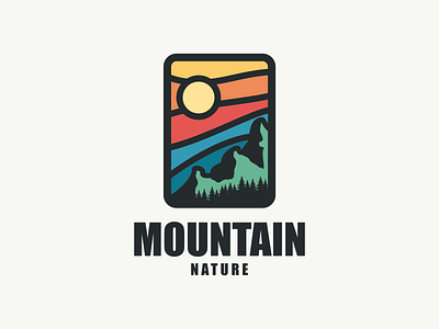 mountain nature logo design adventure design hill icon illustration logo mountain peak sign symbol vector