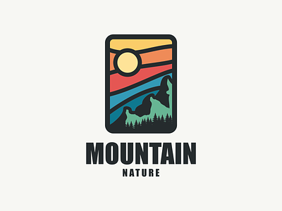 mountain nature logo design
