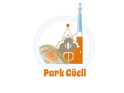 Park Güell with a twist of 70’s style 70sdesign art collective artist artwork design illustration lovemywork mydesign mynewwork park güell poster procreate ui ux